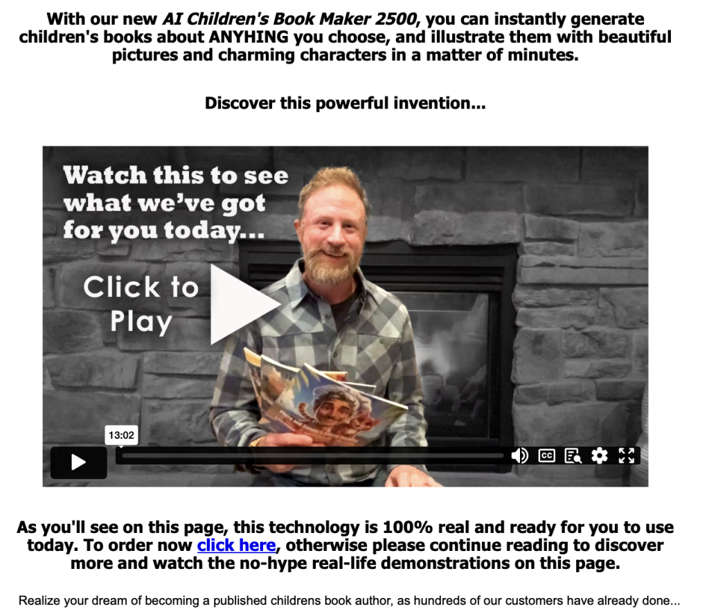 Demo AI Children's Book Maker 2500 Upsell Demo AI Children's Book Maker 2500 Upsell