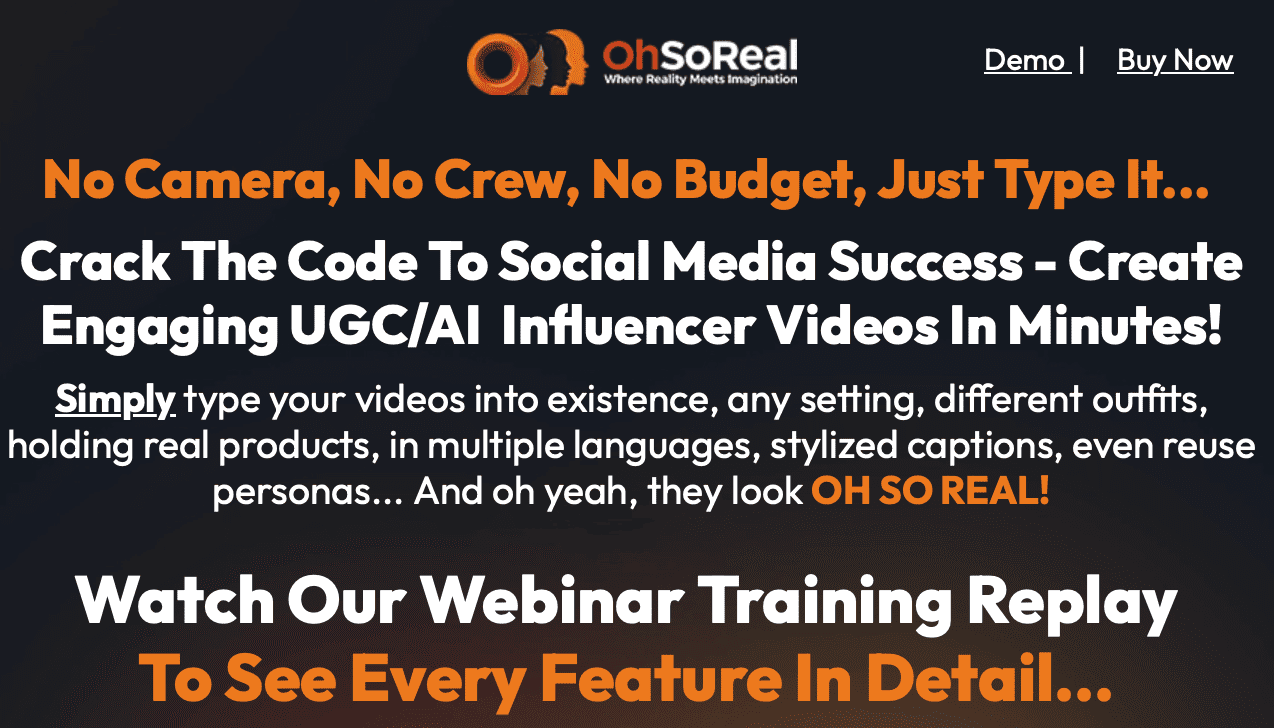 OhSoReal OTO & Upsell Funnel Details